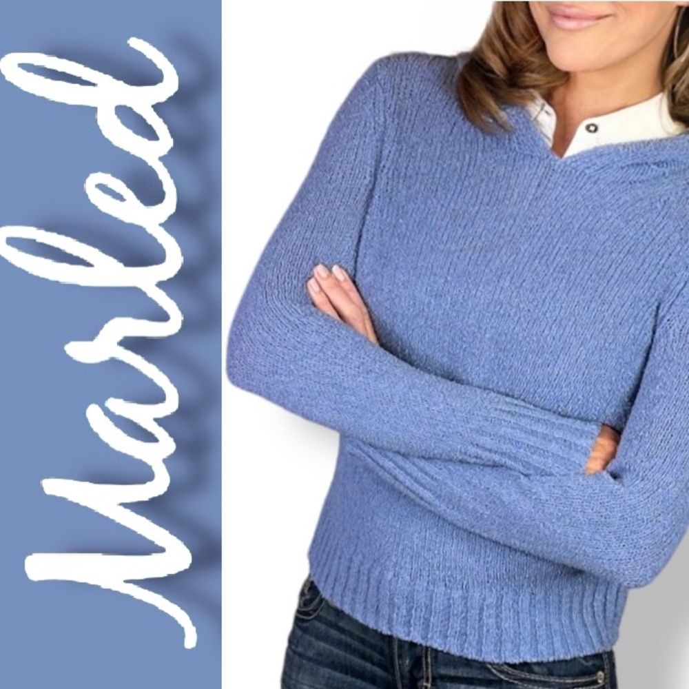 Marled Reunited Clothing Soft Blue Hoodie Sweater XS